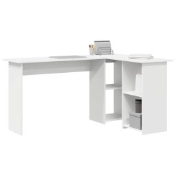vidaXL Bureau Wit 142 x 102 x 73 cm Bewerkt hout