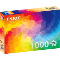 Rainbow Gradient Poligonal Swirl Puzzel (1000 stukjes)