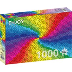 Stained Glass Rainbow Burst Puzzel (1000 stukjes)