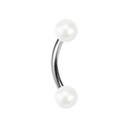 Piercing curved parel wit 1.2x8x3 - ziver