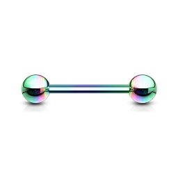 Piercing PVD basis 1.6x16 - regenboog
