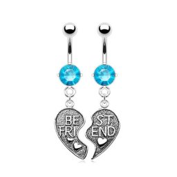 Navelpiercing paar best friends aqua