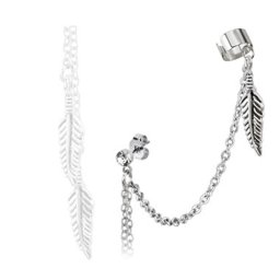 Oorbel met fake Helix ketting