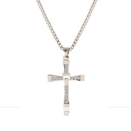 Ketting kruis Vin zilver