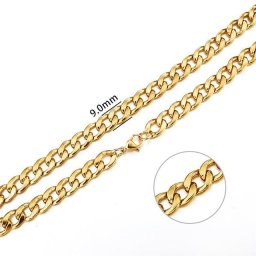 Schakelketting 9mm - goud kleur