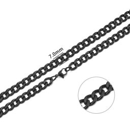 Schakelketting 7mm - zwart
