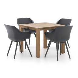 + 15% kassakorting | Hartman Sophie Studio/ROUGH-S 90cm dining tuinset 5-delig - Laagste prijsgarantie!