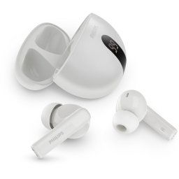 PHILIPS TAT2520WT - TWS oordopjes met display - ANC - IPX4 - multipoint - aanraakbediening - 20 uur afspeeltijd - Werkt in met app - Wit