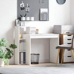 vidaXL Bureau Wit Bewerkt hout 100 x 40 x 90 cm