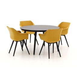 + 15% kassakorting | Hartman Sophie Studio ø128cm dining tuinset 5-delig - Laagste prijsgarantie!