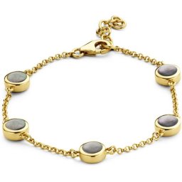 Casa Jewelry Armband Pom Grey - Goud Verguld