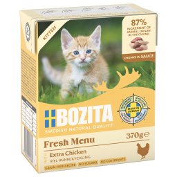 Voordeelpakket Bozita Tetra Hapjes in Saus 24 x 370 g Kattenvoer - met Kip voor Kitten
