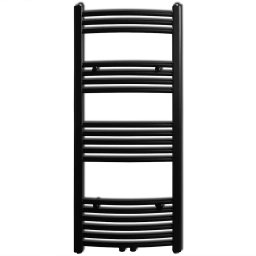 vidaXL Radiator / handdoekenrek gebogen 500x1160 mm zwart