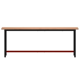 vidaXL Werkbank 220x55x81,5 cm massief beukenhout en metaal