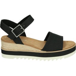 TOMS - Maat: 37 - Shoes DIANA - Volwassenen Sandalen met hak - Kleur: Zwart
