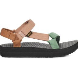 Teva - Maat 39 - W Midform Universal - Dames Sandalen - Zwart/Oranje/Roze
