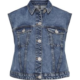 PIECES - maat M - PCNAMIR SL SHORT VEST BC - Dames - Gewatteerde jassen