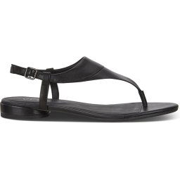 ECCO - maat 39- Flat Dames Sandalen - Zwart