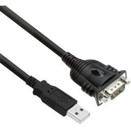 Eminent EM1016 0.6m USB A RS-232 Zwart seriële kabel