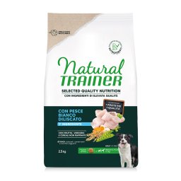 Natural Trainer Selected Quality Nutrition Adult Medium & Maxi Witte Vis - Dubbelpak: 2 x 2,5 kg
