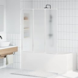 vidaXL Badscherm 3 panelen vouwbaar 141 x 132 cm