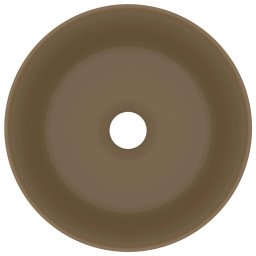 vidaXL Wastafel rond 40x15 cm keramiek matcrème