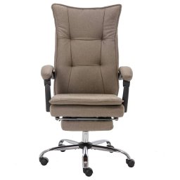 vidaXL Kantoorstoel stof taupe