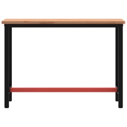 vidaXL Werkbank 115x55x81,5 cm massief beukenhout en metaal