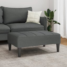 vidaXL Voetenbank 77x55x31 cm stof donkergrijs