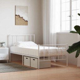 vidaXL Schuimmatras hardheid H2 H3 100x220 cm wit