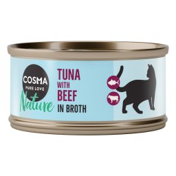 24x70g Tonijn & Rund Cosma Nature Kattenvoer