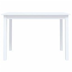 vidaXL Eettafel 114x71x75 cm massief rubberwood wit