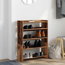 vidaXL Schoenenrek 60x25x81 cm bewerkt hout oud houtkleurig
