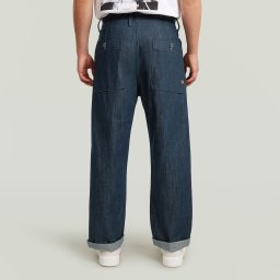 Pleated Chino Relaxed Neo Raw Jeans - Donkerblauw - Heren