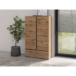Commode CROSSAIR 2 deuren 1 lade wotan eik