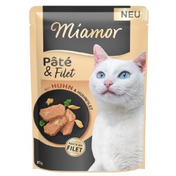 10x85g Miamor Pâté & Filet kip natvoer voor katten