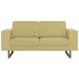 vidaXL Tweezitsbank stof groen