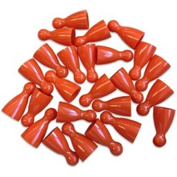 Plastic Spel Pionnen 12x24mm Oranje (100 stuks)