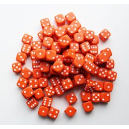 Dobbelstenen 16mm - Oranje (100 stuks)