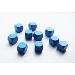 Blanco Dobbelstenen 16mm - Blauw (10 stuks)