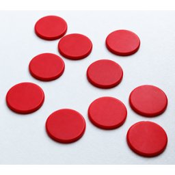 Spel Fiches 22mm Rood (10 stuks)