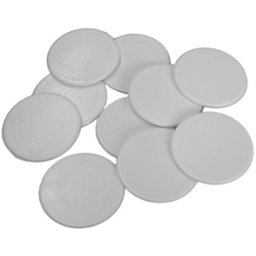 Grote Spel Fiches 38mm Wit (10 stuks)