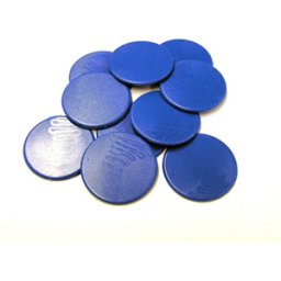 Grote Spel Fiches 38mm Blauw (10 stuks)