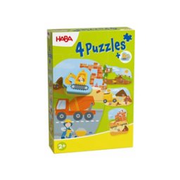 Bouwplaats Puzzel (3 en 4 stukjes)
