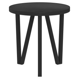 vidaXL Salontafel Ø35 cm MDF zwart