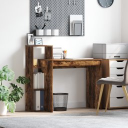 vidaXL Bureau Gerookt eiken Bewerkt hout 100 x 40 x 90 cm