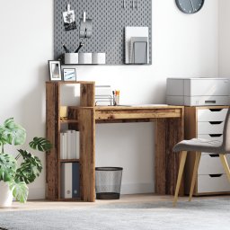 vidaXL Bureau Oud Hout Bewerkt hout 100 x 40 x 90 cm