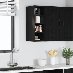 vidaXL Hangkast Zwart eiken 20 x 29,5 x 60 cm Bewerkt hout