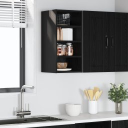 vidaXL Hangkast Zwart eiken 30 x 29,5 x 60 cm Bewerkt hout
