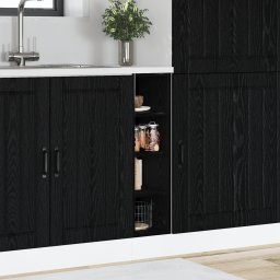 vidaXL Keukenonderkast Zwart eiken 20 x 44,5 x 81,5 cm Bewerkt hout